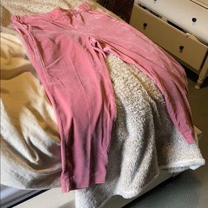 J. Crew Pink Velvet Pull On Pants